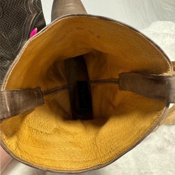 Jean Pier Clemente Vintage Leather Snakeskin Reptile Cowboy Western Boots 11.5 - Picture 14 of 16